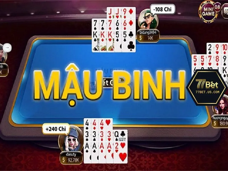 Hướng dẫn các bước tham gia chơi Mậu Binh 77Bet dành cho anh em mới bắt đầu